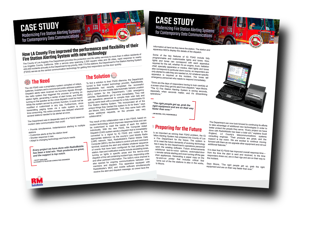 RadioMobile IQ AVL for fire departments